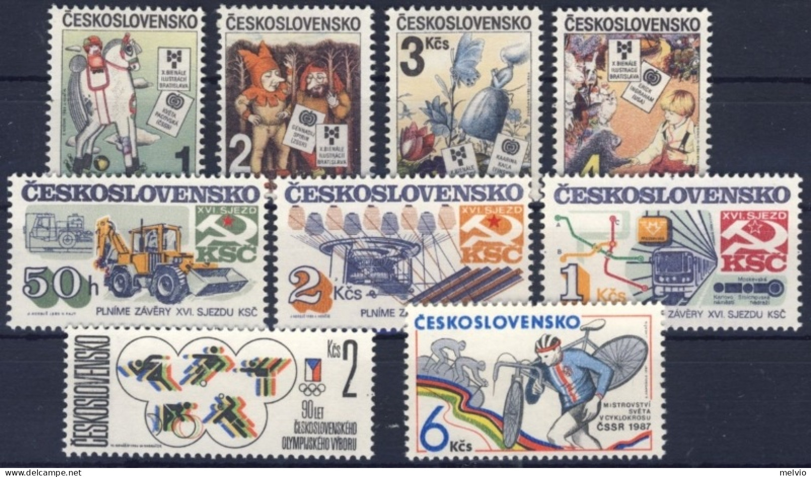 1985-Cecoslovacchia (MNH=**) 2 Serie 9 Valori - Other & Unclassified