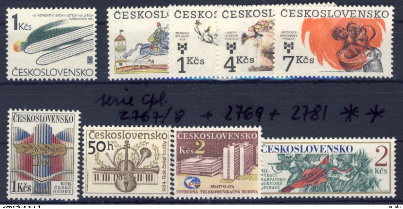1983/4-Cecoslovacchia (MNH=**) 6 Serie 9 Valori - Andere & Zonder Classificatie