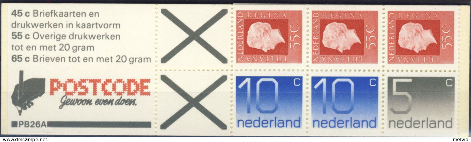 1981-Olanda (MNH=**) Libretto 12 Valori L 26 - Unused Stamps
