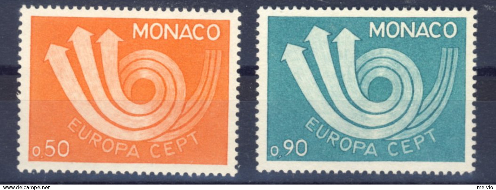 1973-Monaco (MNH=**) Serie 2 Valori Europa - Autres & Non Classés