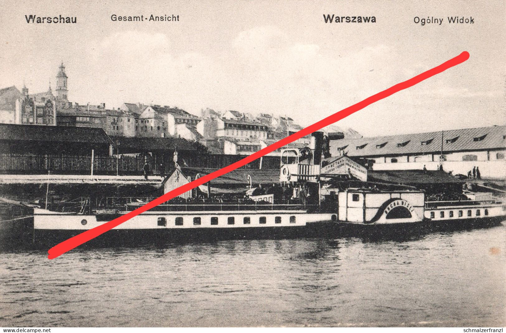 AK Warszawa Warschau Hafen Port Weichsel Wisla Boot Schiff Dampfer Statek Parowiec Fabrik Werft Polen Polska Pologne - Pologne