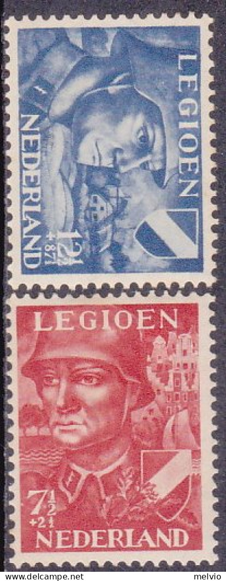 1942-Olanda (MNH=**) S.2v."Legione Olandese" - Neufs