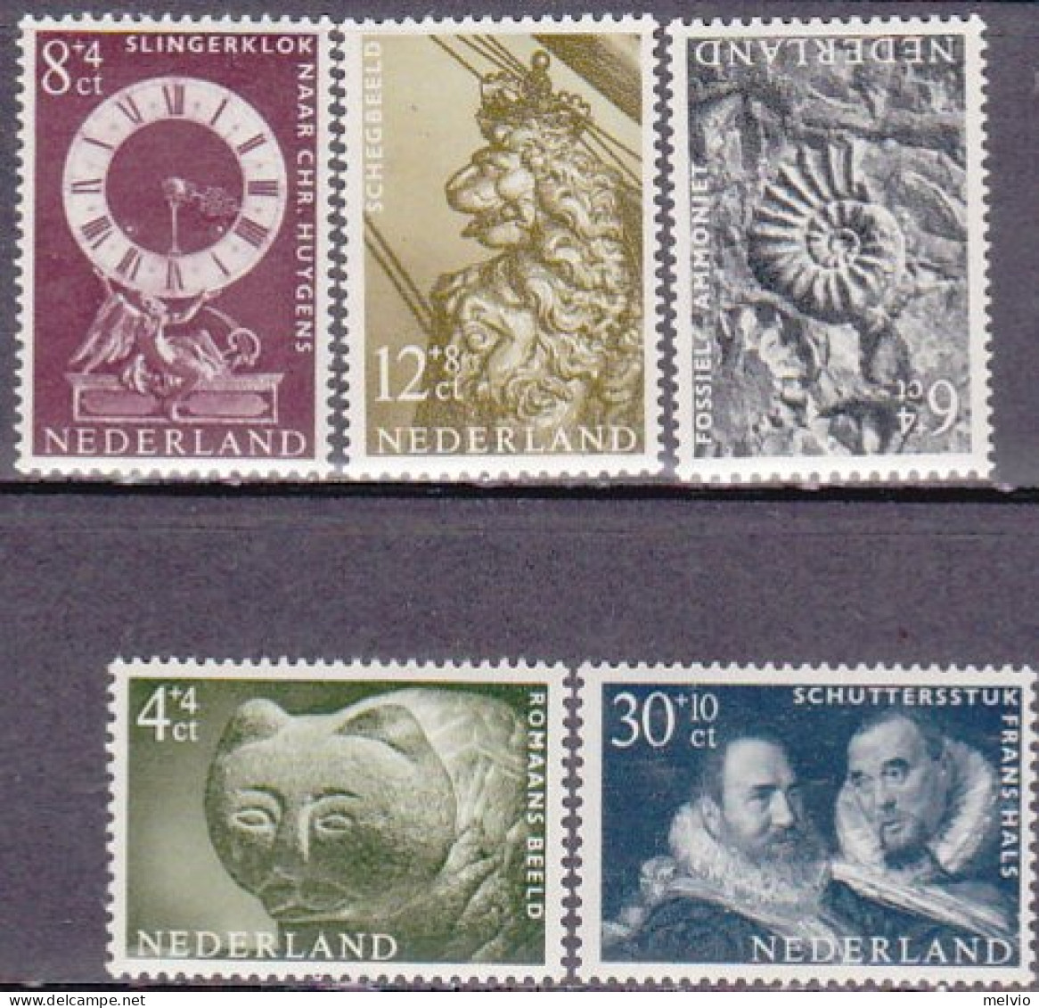 1962-Olanda (MNH=**) S.5v."Opere D'arte Da Musei Nazionali" - Unused Stamps
