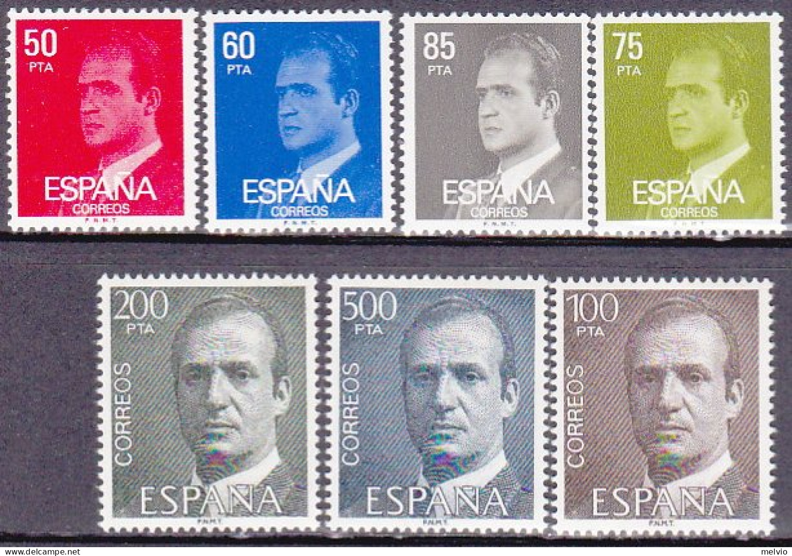 1981-Spagna (MNH=**) S.7v."Effigie Di Juan Carlos I " - Otros & Sin Clasificación