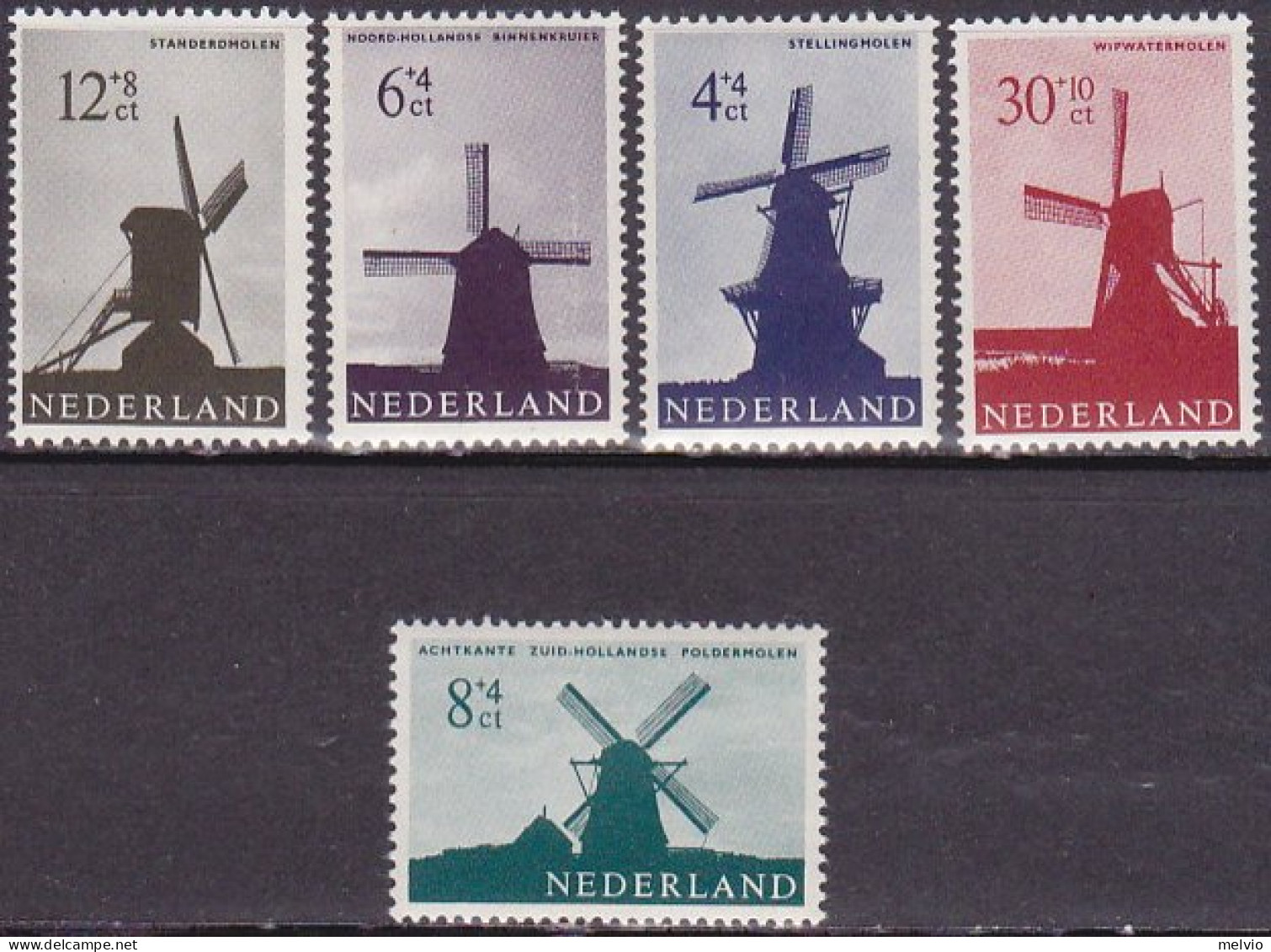 1963-Olanda (MNH=**) S.5v."Mulini A Vento" - Unused Stamps