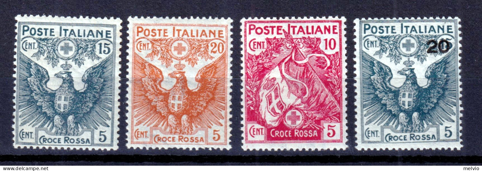 1915 (MNH=**) PRO CROCE ROSSA Serie Completa Nuova Gomma Originale Ed Integra - Neufs