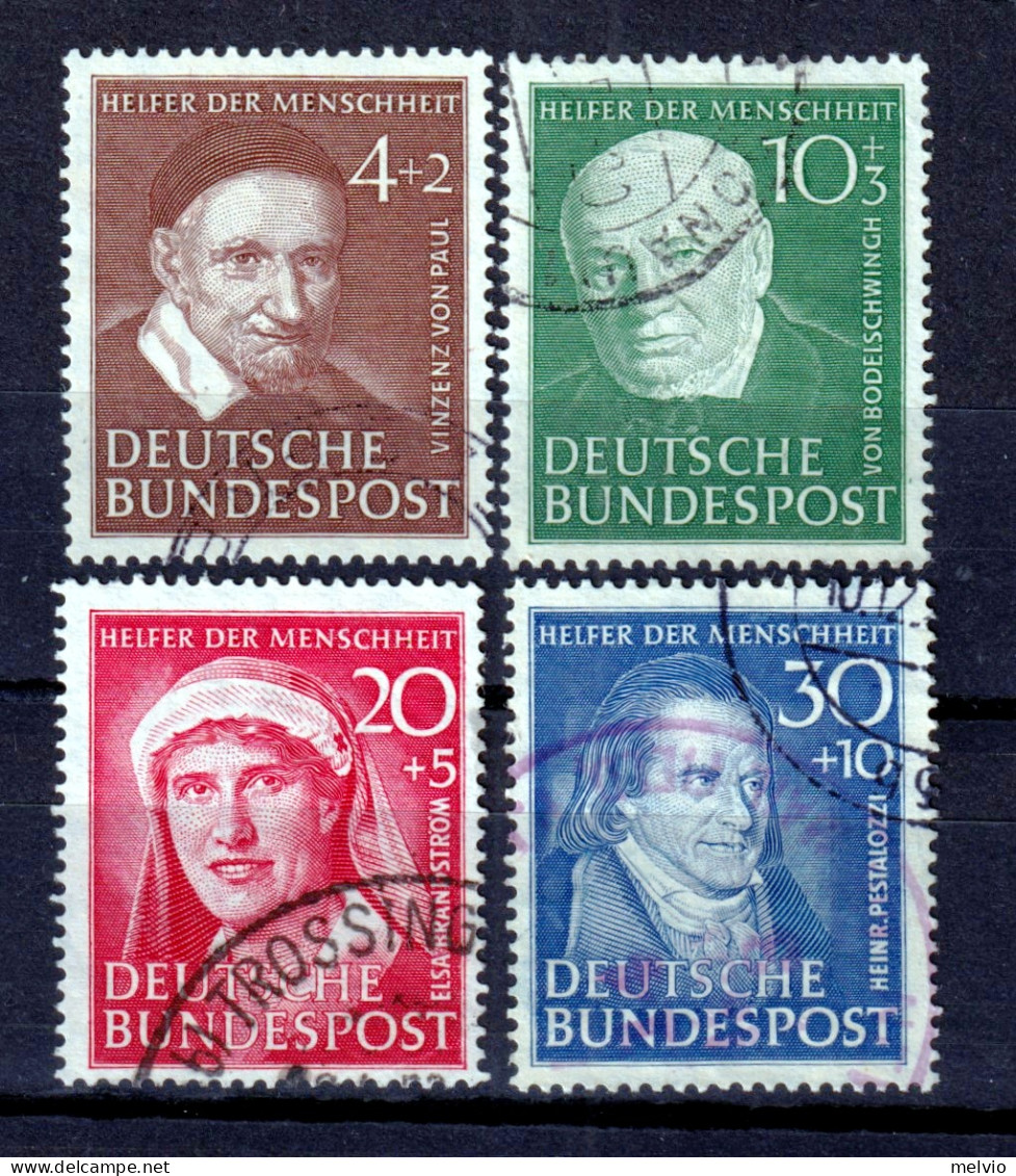 1951 GERMANIA Beneficenza 2 Emissione Serie Completa Usata - Gebraucht