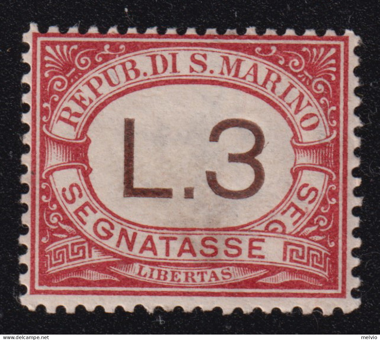 1919-San Marino (MNH=**) Segnatasse L.3 - Ongebruikt