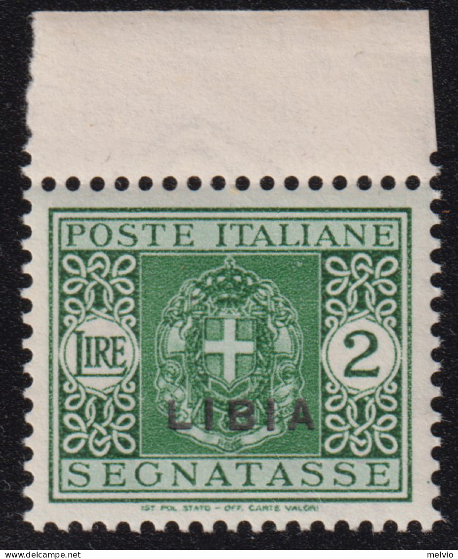 1934-Libia (MNH=**) Segnatasse L.2 Verde - Libië