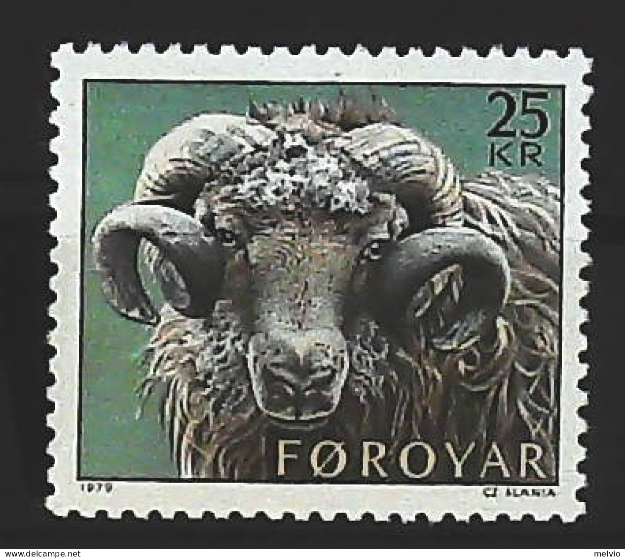 1978-Faeroer (MNH=**) 25k. Ariete - Färöer Inseln