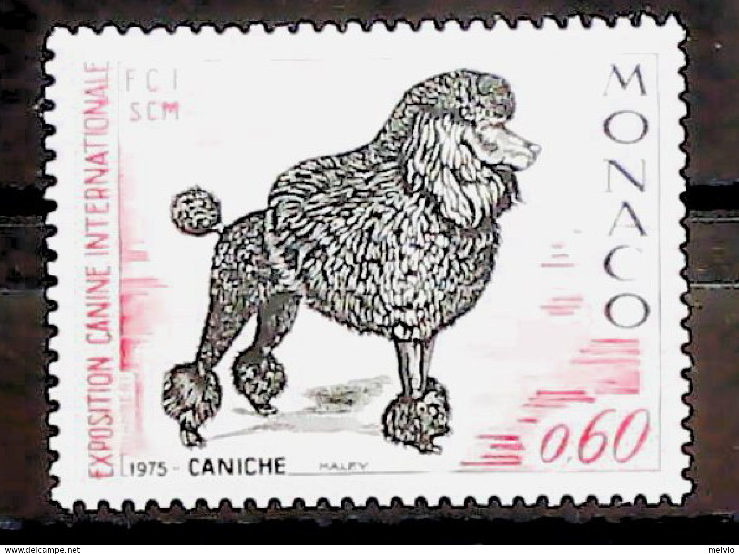 1975-Monaco (MNH=**) Esposizione Canina Serie 1 Valore - Autres & Non Classés