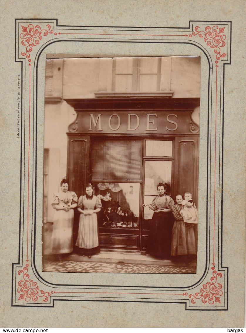 Photo Sur Carton Commerce De Modes à L'isle Sur La Sorgue Juin 1895 Mode Vêtement Couture - Europe