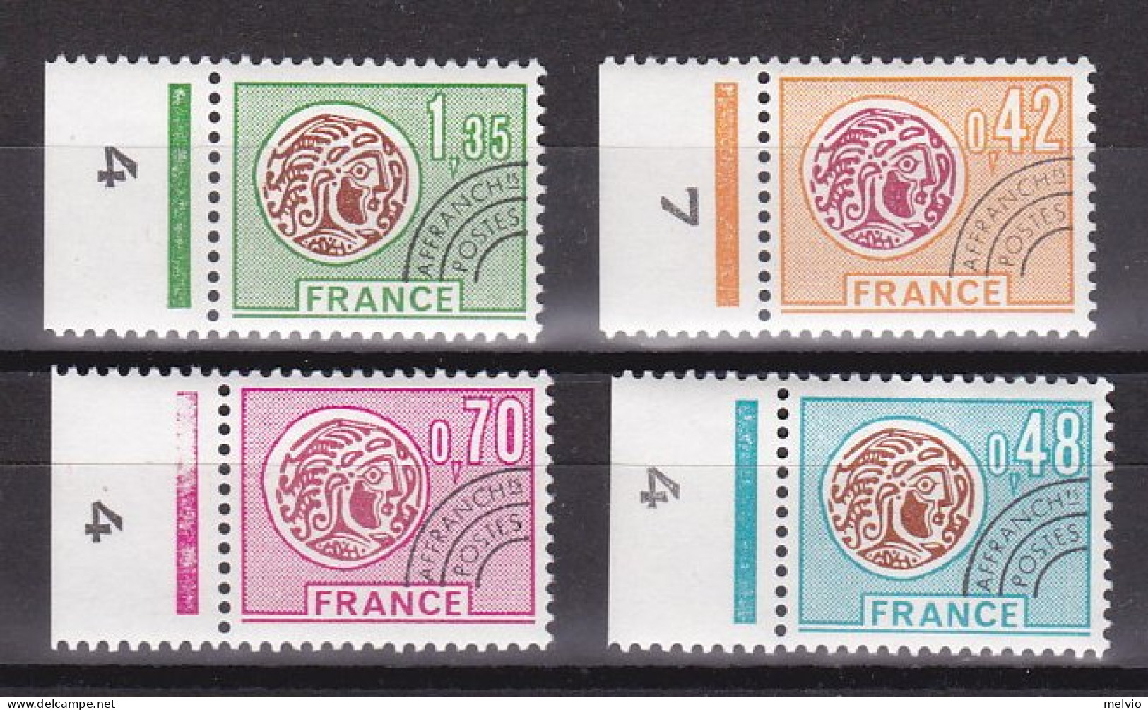 1975-Francia (MNH=**) Preannullati S.4v."Moneta Gallica" - Nuovi