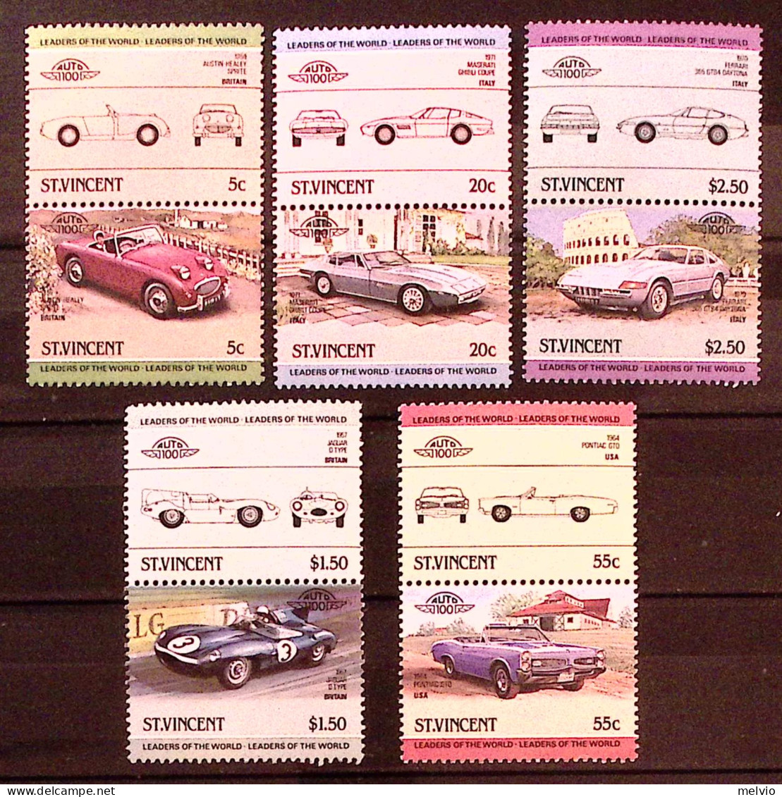 1984-St.Vincent (MNH=**) S.10v."automobili,seconda Serie" - St.Vincent (1979-...)