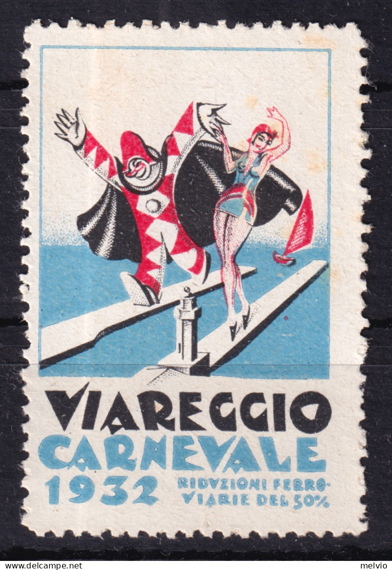 1932-Viareggio Erinnofilo Carnevale - Erinnophilie