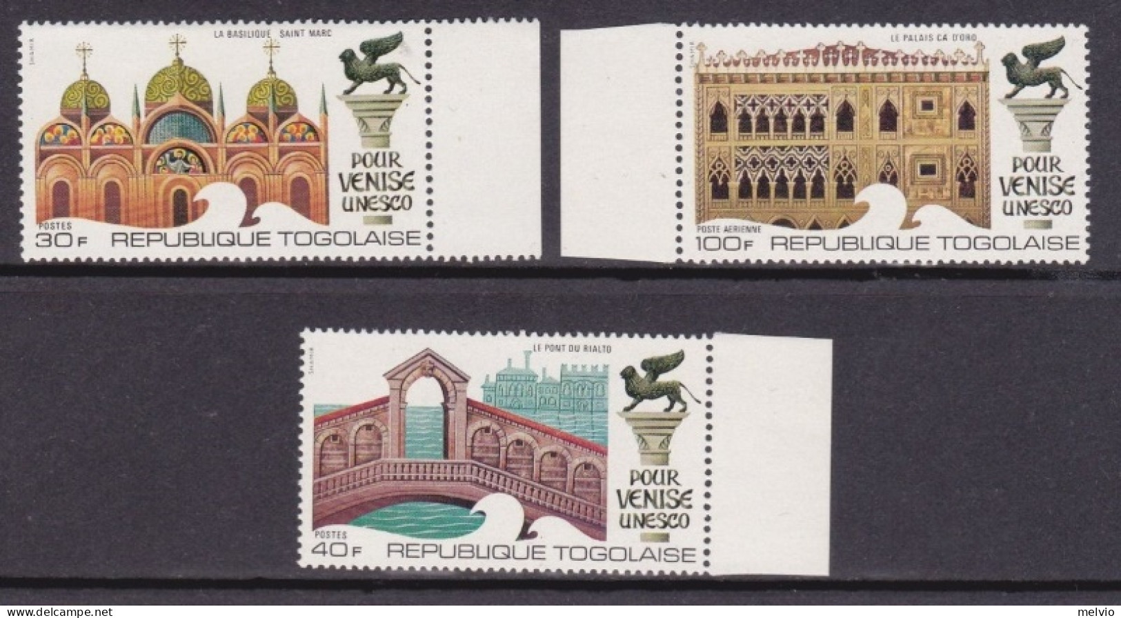 1972-Togo (MNH=**) S.3v."Unesco Salvaguardia Di Venezia" - Togo (1960-...)