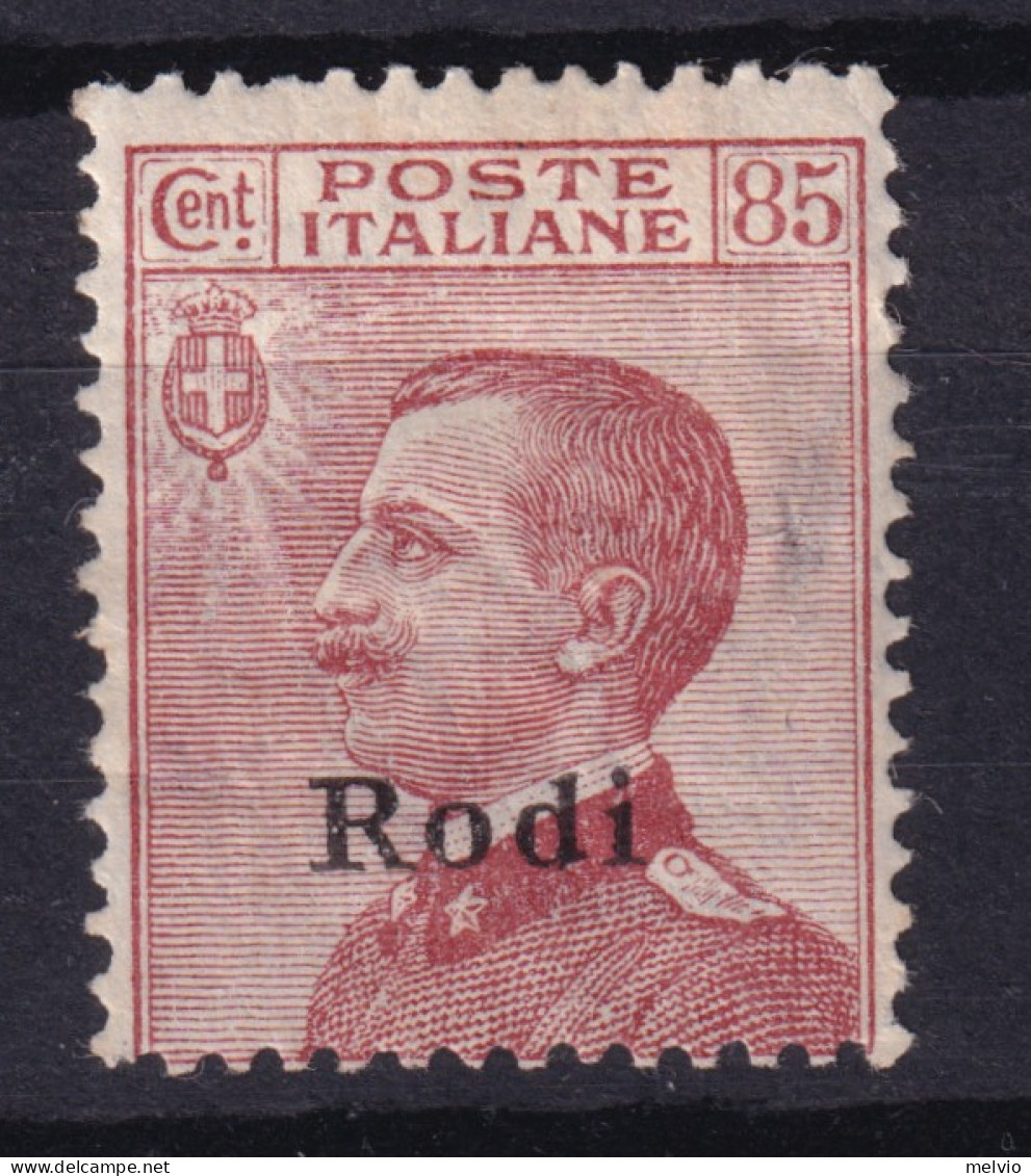1922-RODI Fr.llo C.85 Soprastampato (Sassone 13) Nuovo Traccia Linguella - Egée (Rodi)