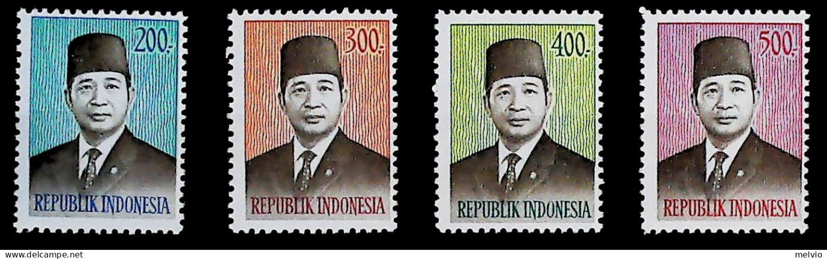 1976-Indonesia (MNH=**) Serie 4 Valori President Suharto - Indonesien