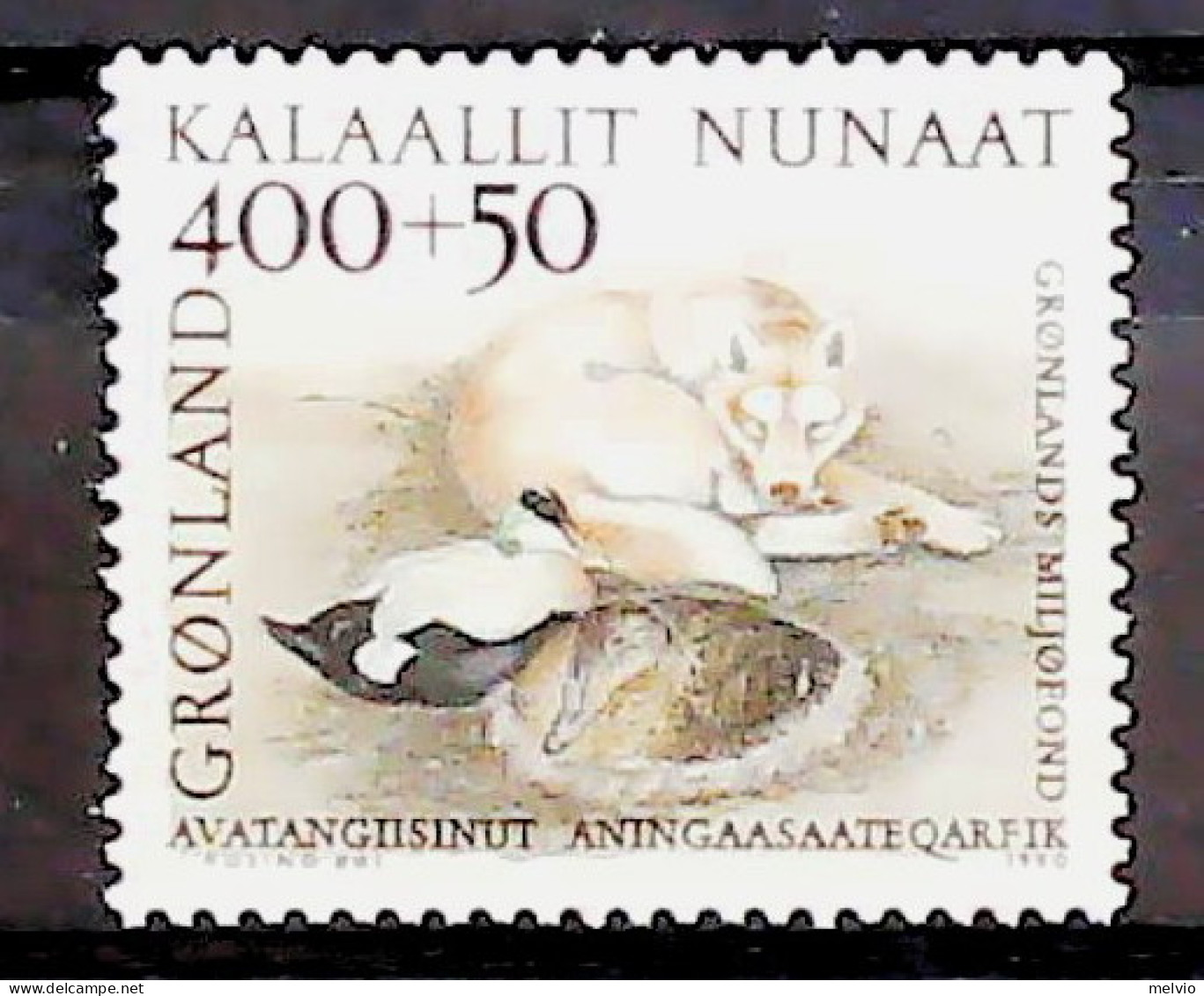 1990-Groenlandia (MNH=**) Serie 1 Valore Fauna Locale - Neufs