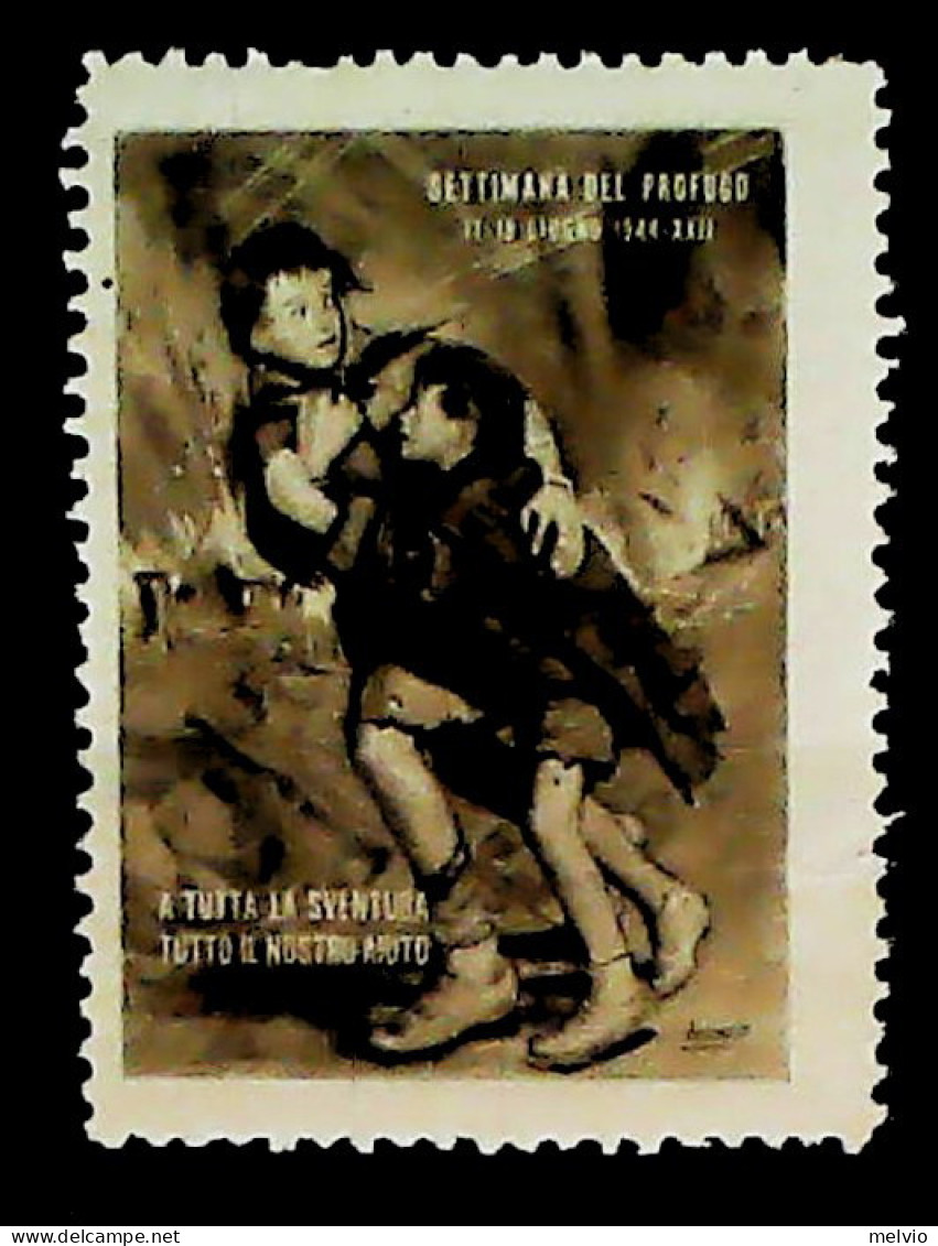 1944-Italia (MLH=*) Settimana Del Profugo Boccasile Erinnofilo - Erinnophilie