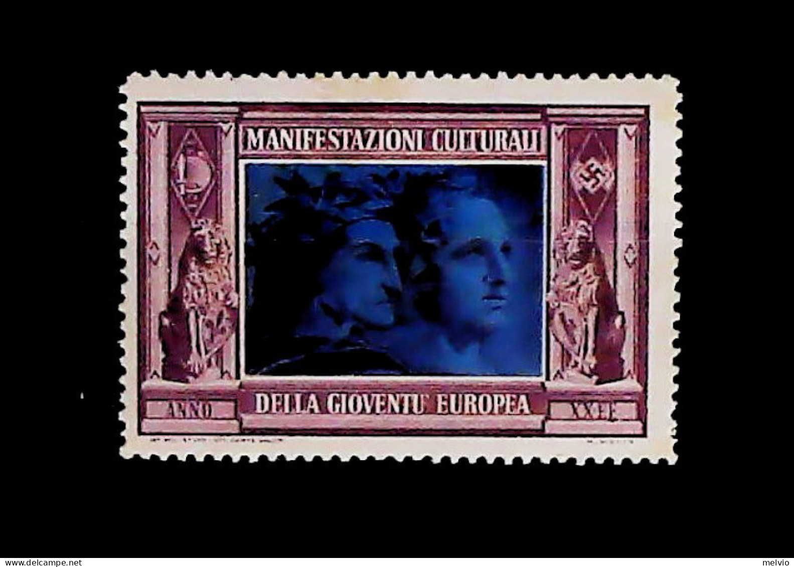 1944-Italia (MNH=**) Manifestazioni Culturali Gioventù Europea Erinnofilo - Vignetten (Erinnophilie)