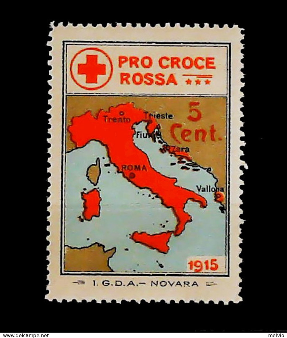 1915-Italia (MLH=*) Pro Croce Rossa Erinnofilo - Erinofilia