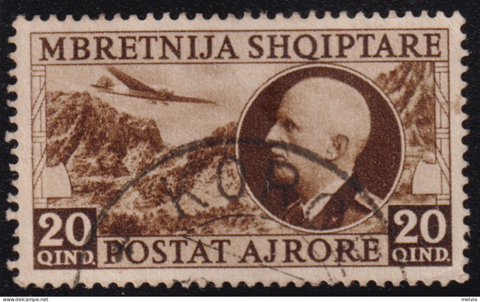 1939-Albania Occupazione Italiana (O=used) 20q.bruno - Albanien