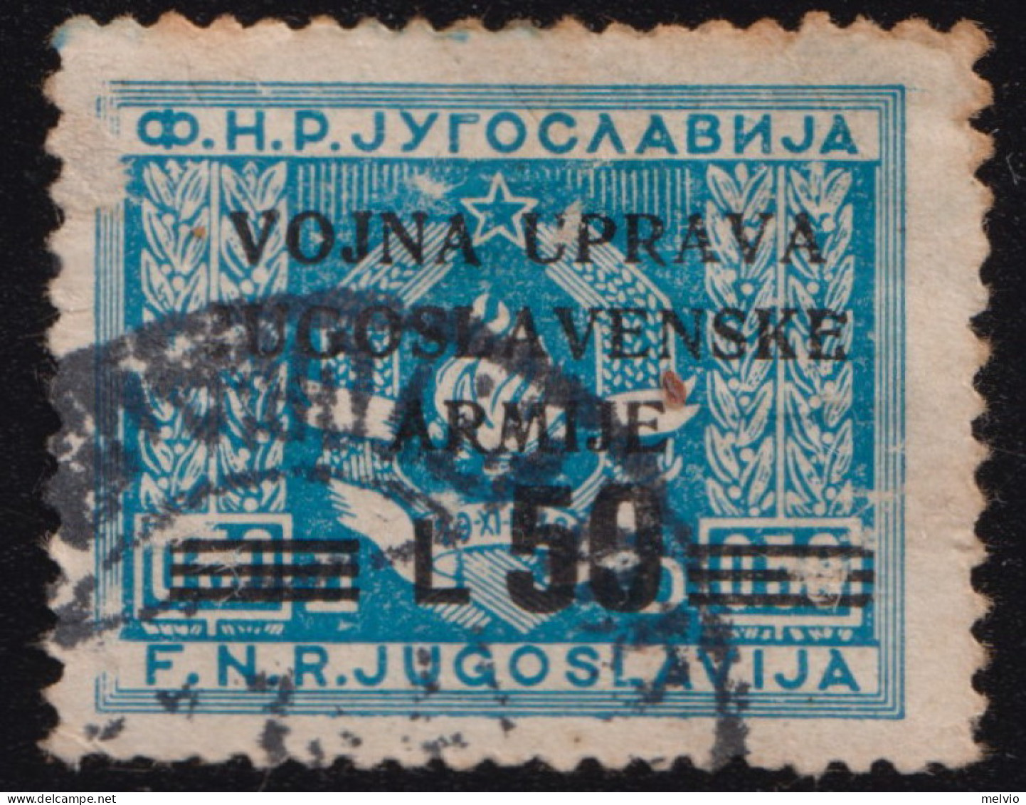 1947-Litorale Sloveno Occup.Jugoslava (O=used) L.50 Su 0.50 - Occ. Yougoslave: Littoral Slovène