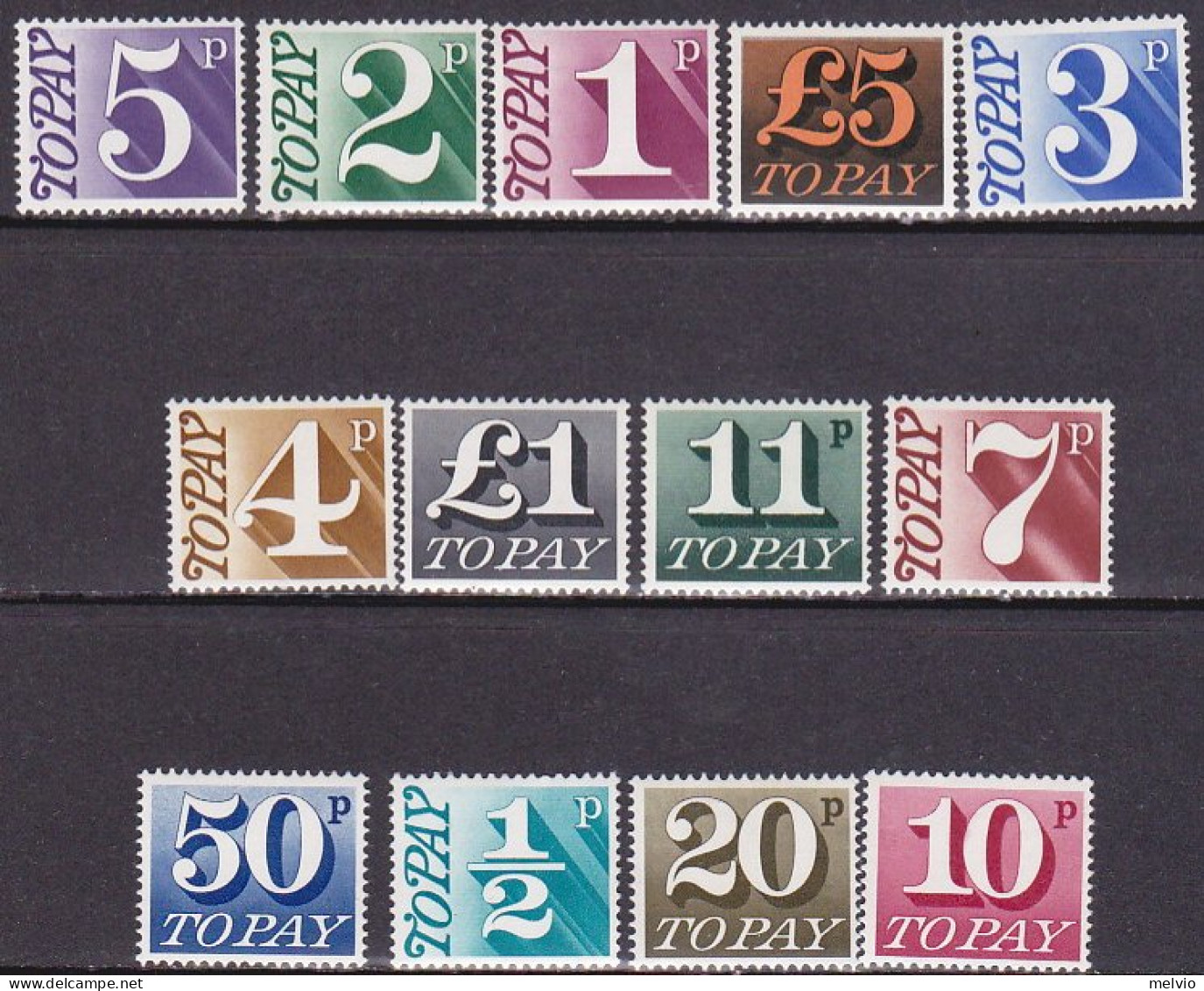 1970-Gran Bretagna (MNH=**) Segnatasse S.13v."Monetizzazione Decimale"catalogo U - Neufs