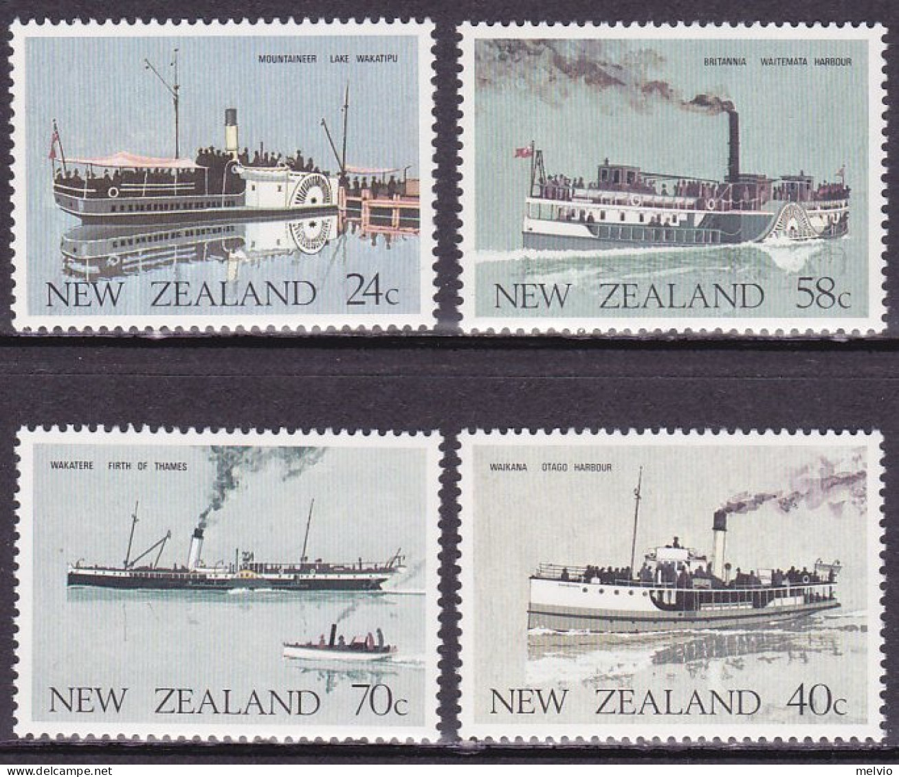 1984-Nuova Zelanda (MNH=**) S.4v."ferry Boats" - Autres & Non Classés