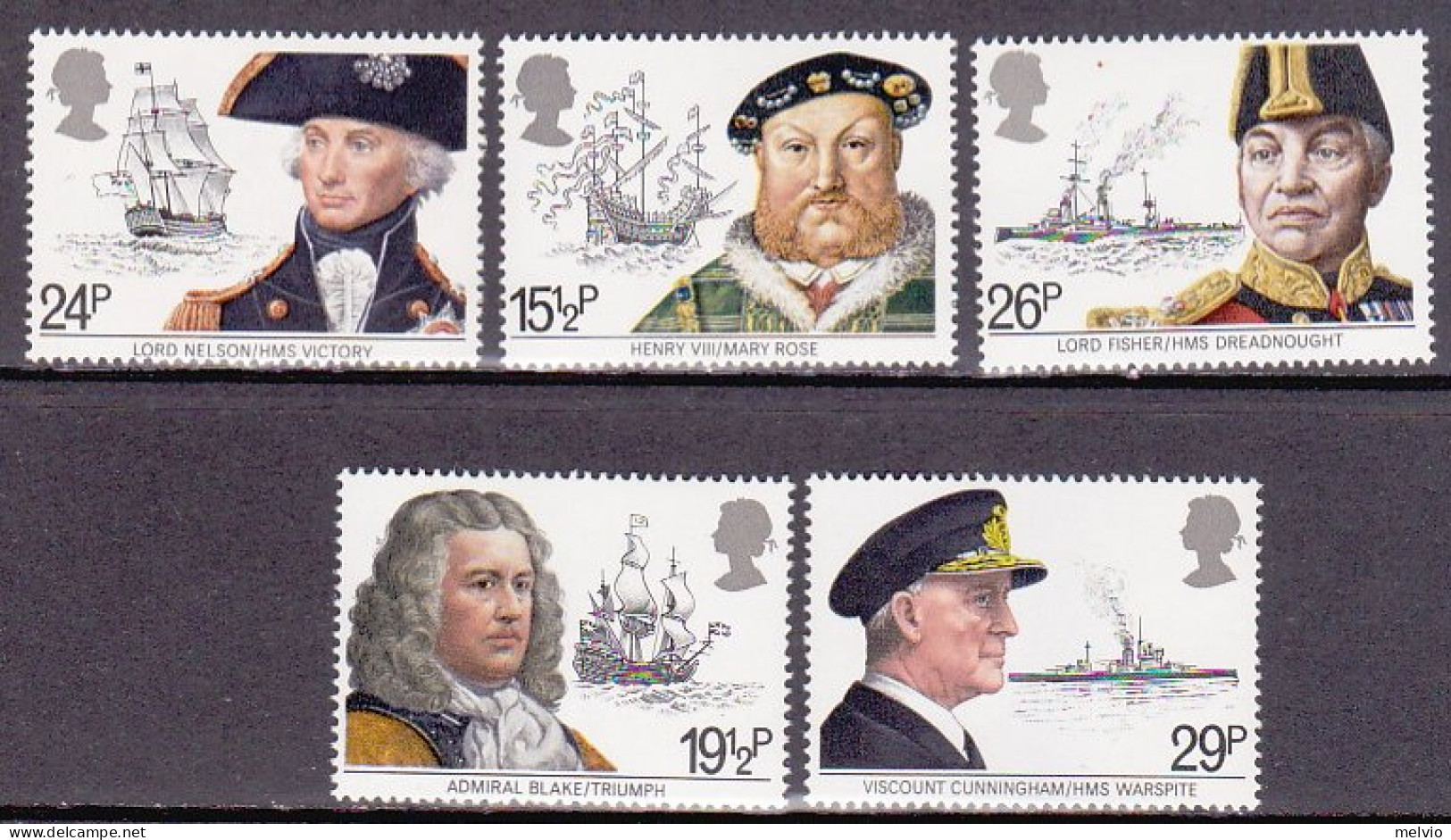 1982-Gran Bretagna (MNH=**) S.5v."Tradizioni Marittime" - Unused Stamps