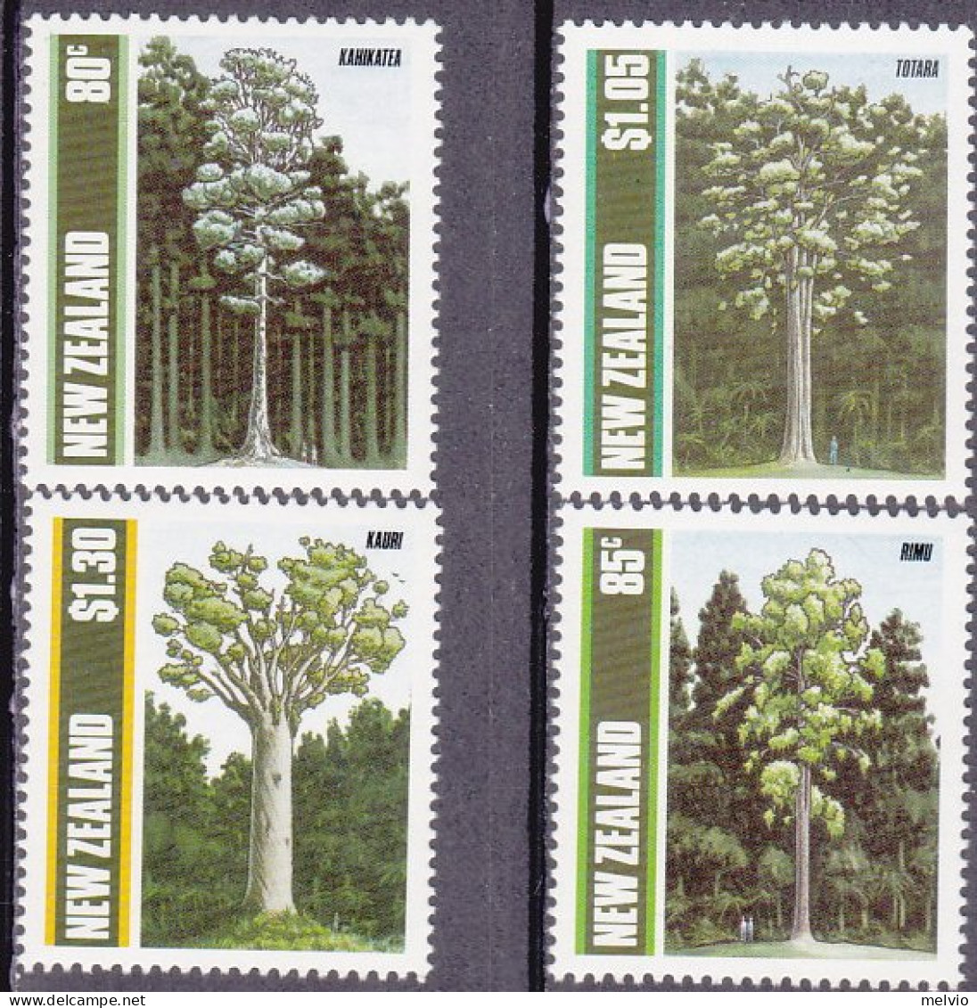 1989-Nuova Zelanda (MNH=**) S.4v. "Flora,alberi" - Autres & Non Classés