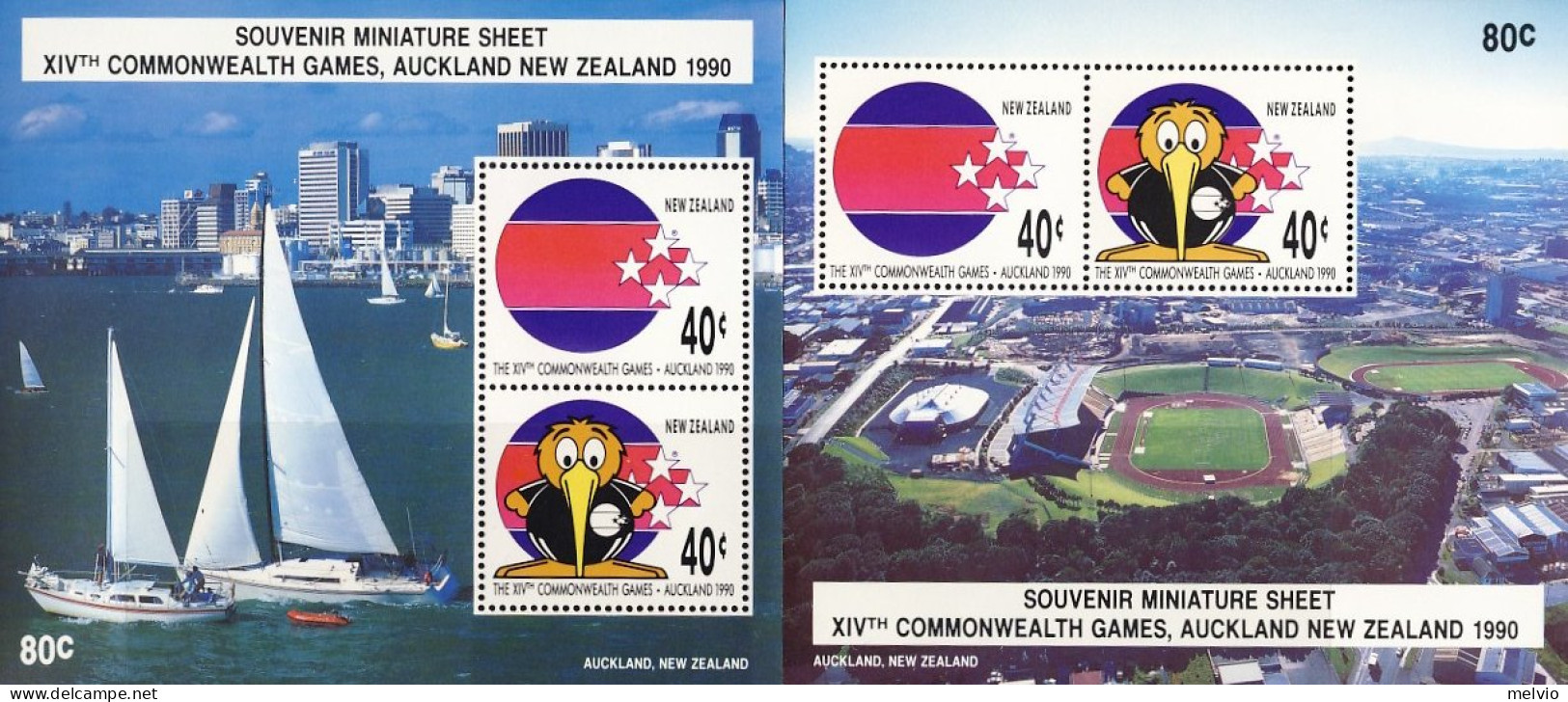 1989-Nuova Zelanda (MNH=**) 2fg.4v."Giochi Commonw.Auckland" - Autres & Non Classés