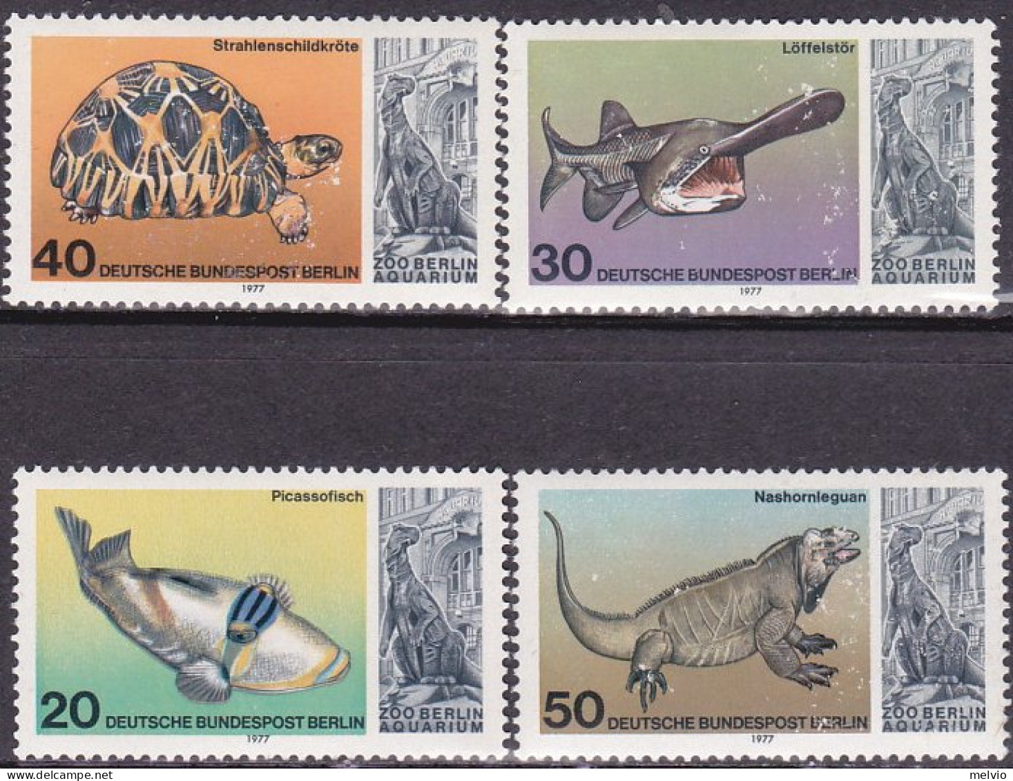 1977-Germania (MNH=**) S.4v."Acquario Dello Zoo Di Berlino" - Ungebraucht