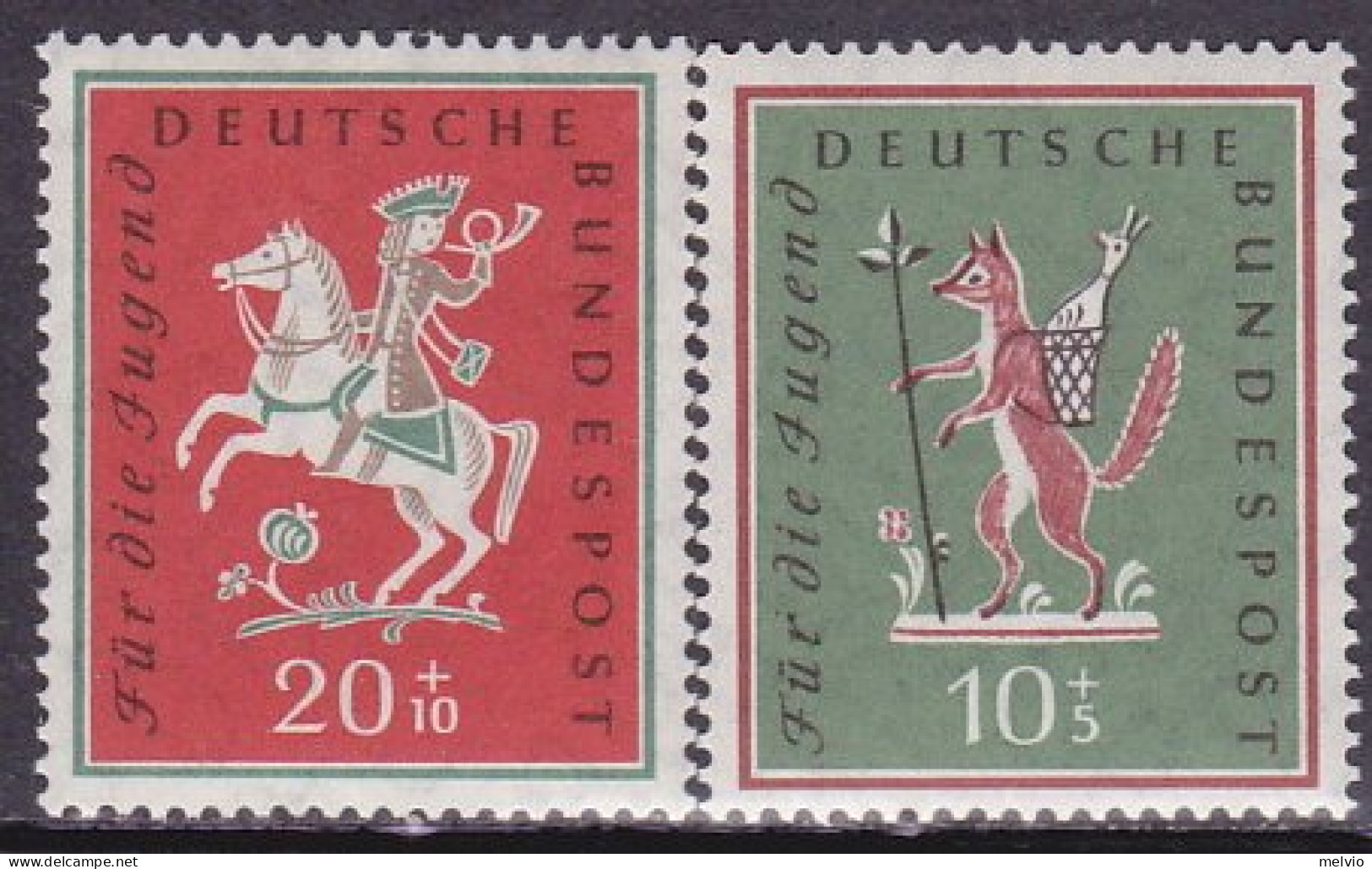 1958-Germania (MNH=**) S.2v."Pro Gioventu'"catalogo Unificato Euro 6 - Other & Unclassified