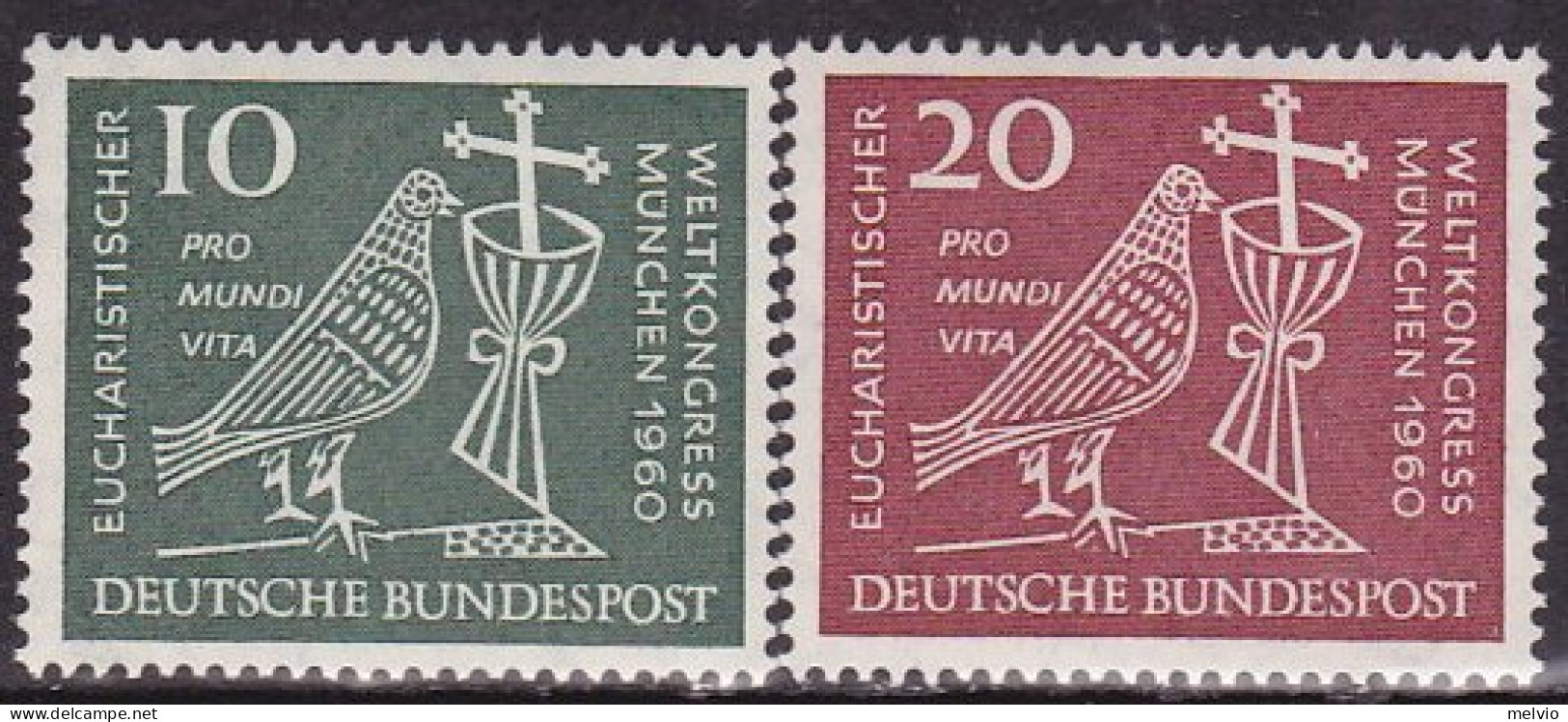 1960-Germania (MNH=**) S.2v."37 Congresso Eucaristico Internazionale A Monaco" - Other & Unclassified