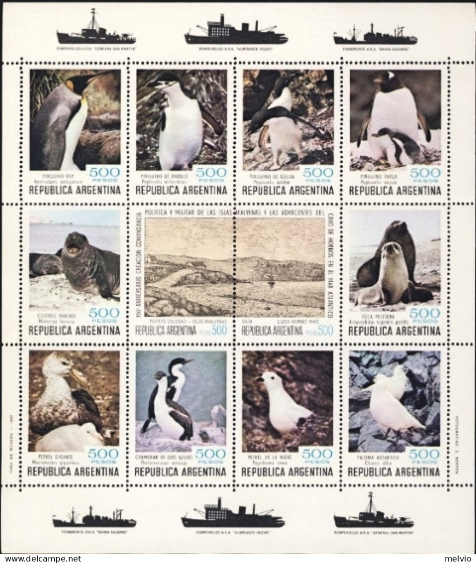 1980-Argentina (MNH=**) S.12v."150 Anniversario Della Creazione Del Comando Poli - Unused Stamps