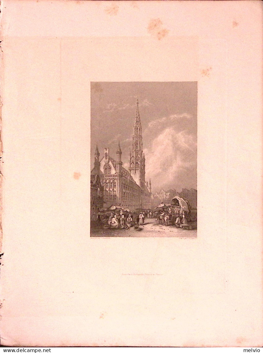 1840-Brussels Acciao Inciso Da Kernot Su Disegno Di Stanfield Dim.15x24 Cm.macch - Geographical Maps