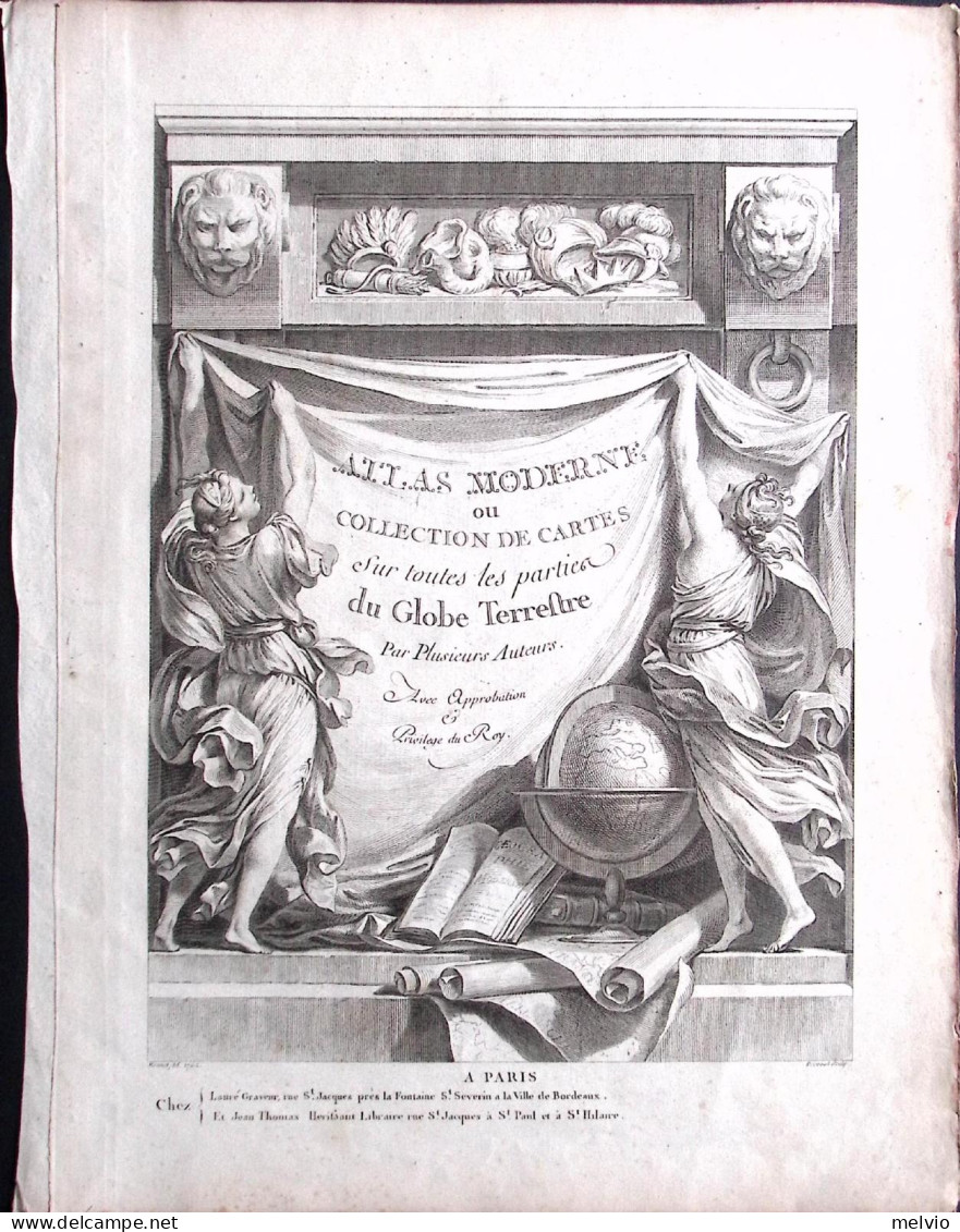 1762-Frontespizio Atlas Moderne Ou Collection De Cartes Sur Toutes Les Parties D - Cartes Géographiques