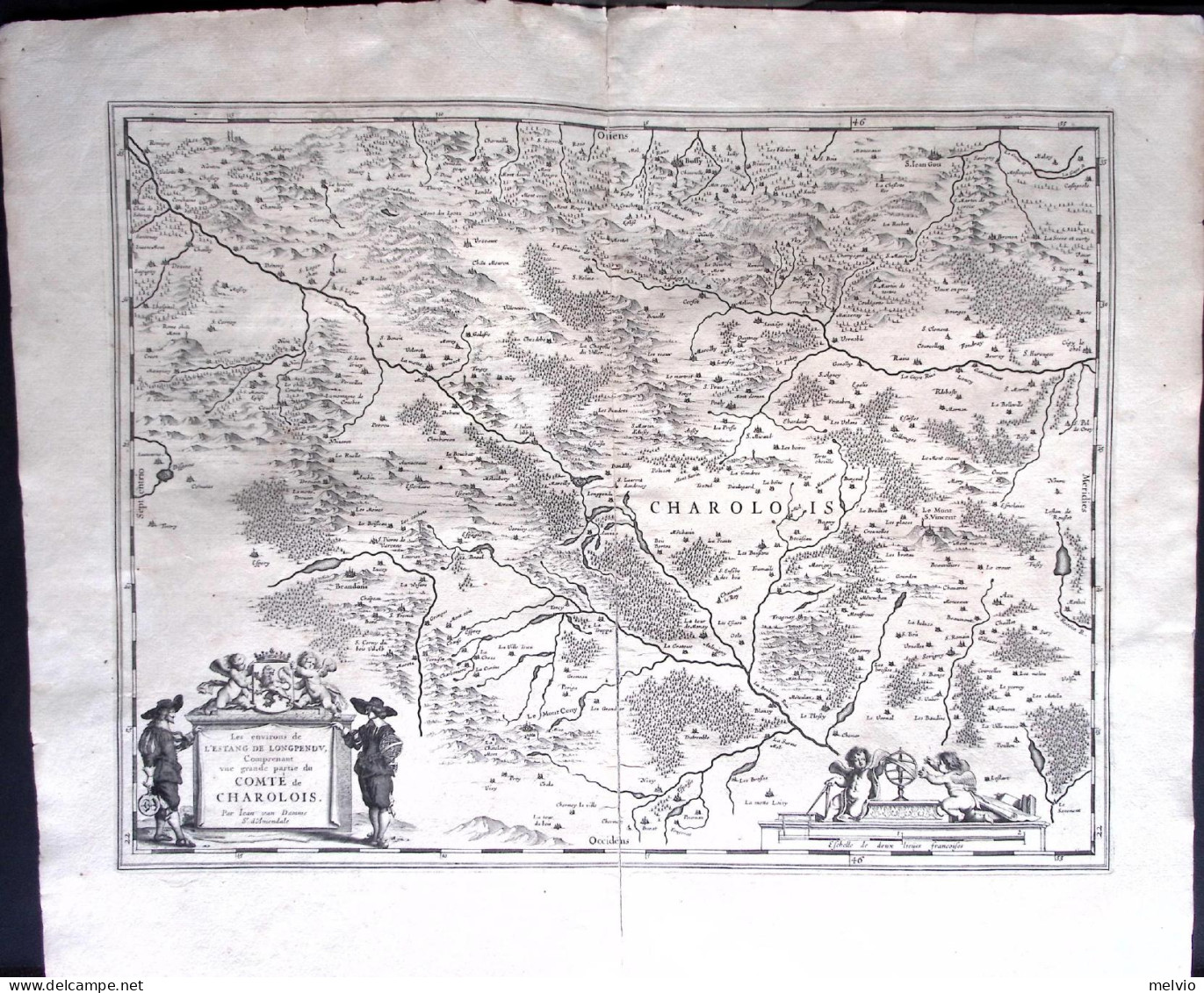 1640circa-Les Environs De L'estang De Longpendu Comprenant Une Grande Partie Du  - Geographische Kaarten