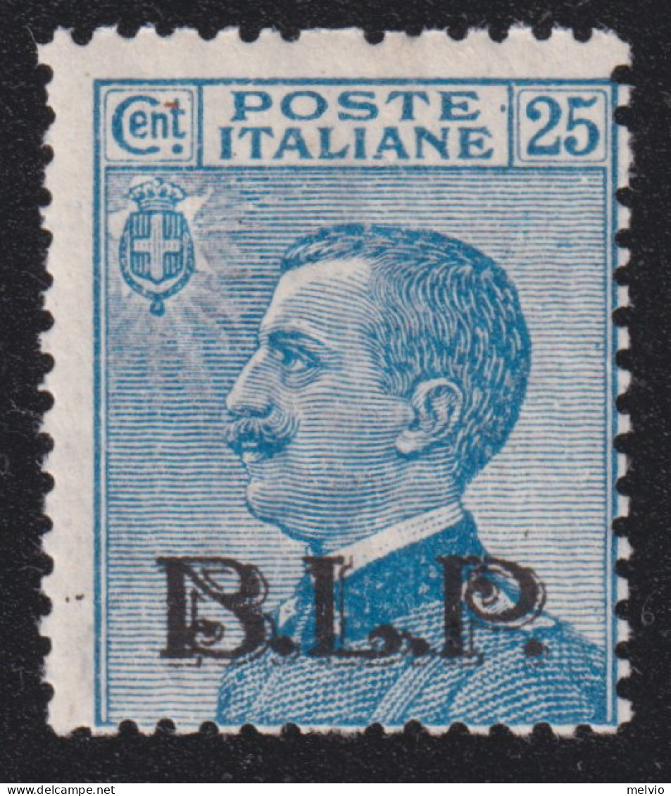 1923-Italia (MNH=**) BLP 25c. Con Soprastampa Litografica Del II° Tipo - Mint/hinged