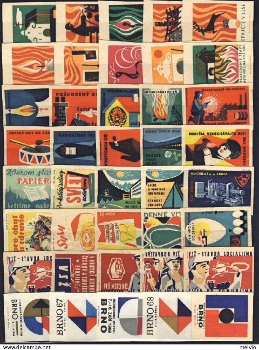 1960circa-lotto Di 40 Etichette Diverse Da Scatole Di Fiammiferi - Other & Unclassified