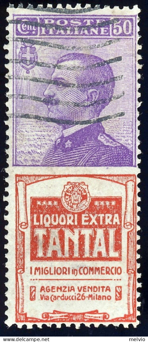 1924-Italia (O=used) Pubblicitari 50c. Tantal Con Buona Centratura Cat.Sassone 3 - Gebraucht