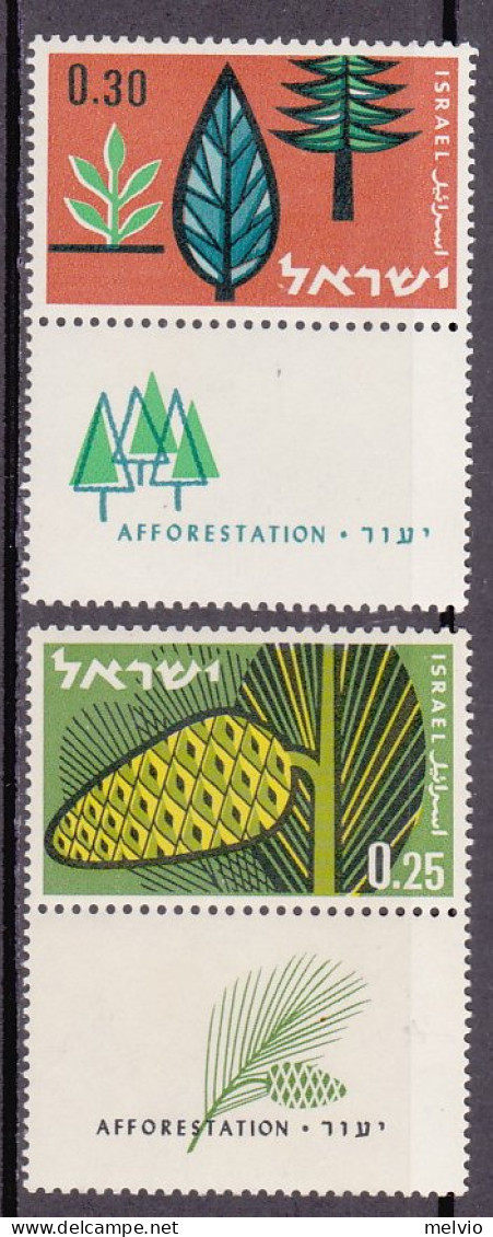 1961-Israele (MNH=**) S.2v.con Appendice"Rimboschimento" - Sonstige & Ohne Zuordnung