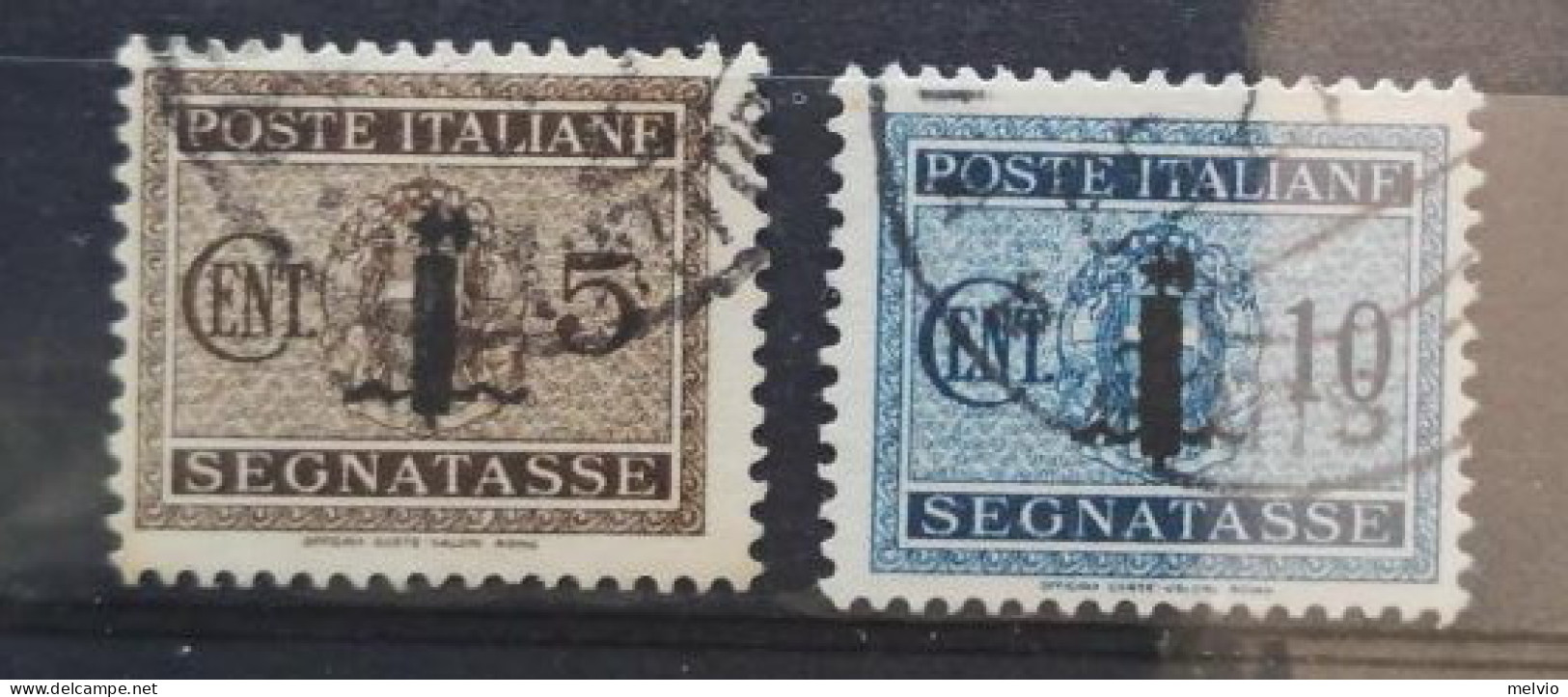 1944-Italia (O=used) RSI Segnatasse Due Valori - Oblitérés