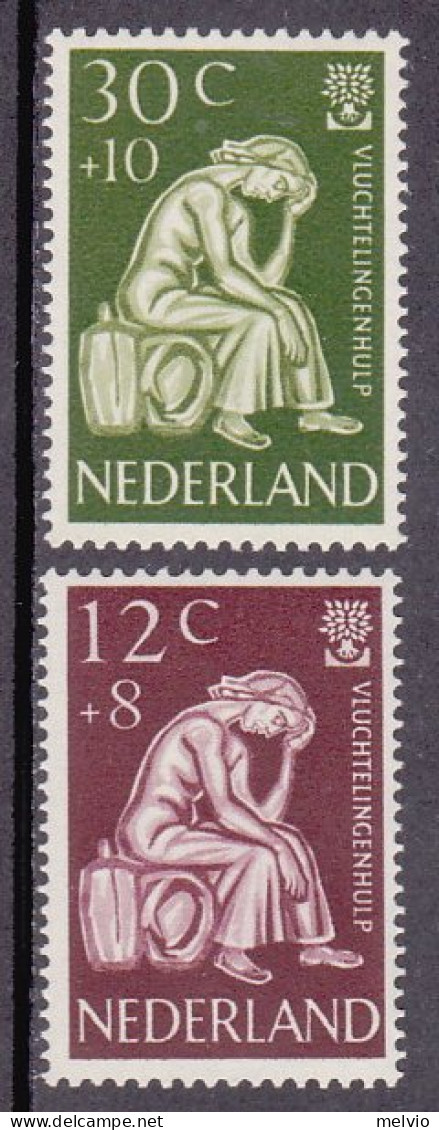 1960-Olanda (MNH=**) S.2v."Anno Del Rifugiato" - Nuevos