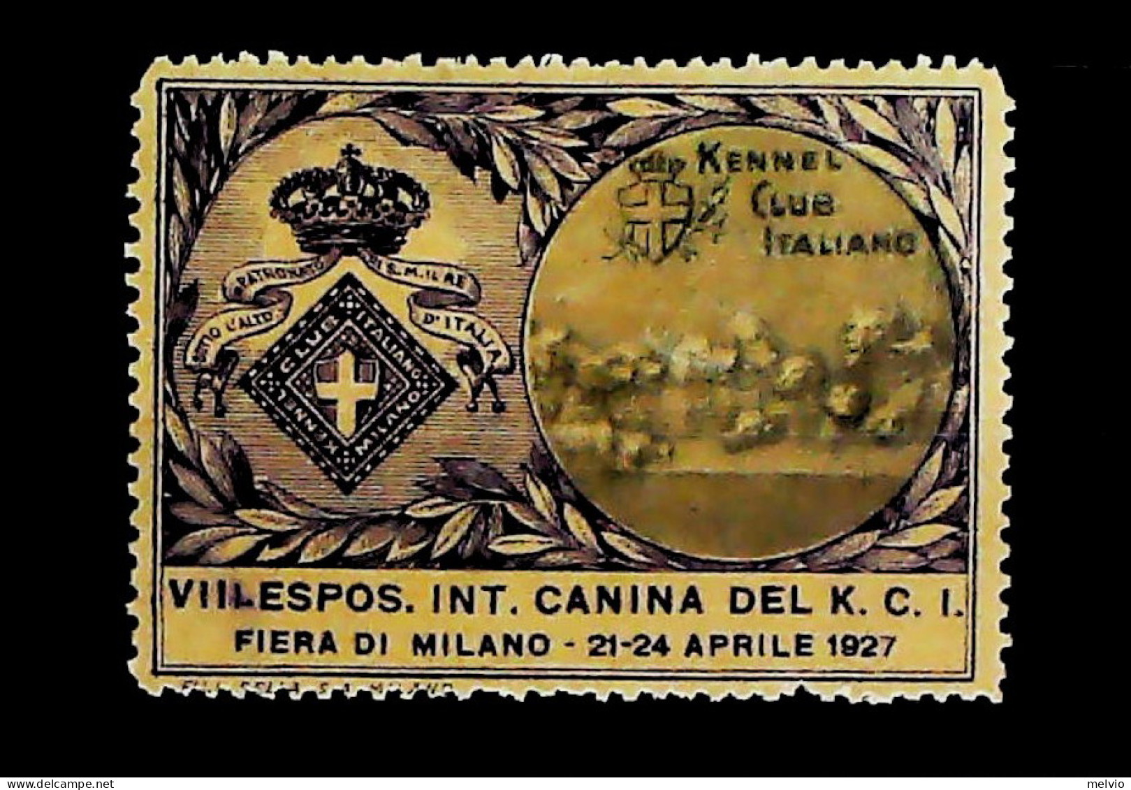 1927-Italia Esposizione Canina Kennel Club Italiano Erinnofilo Non Gommato - Vignetten (Erinnophilie)