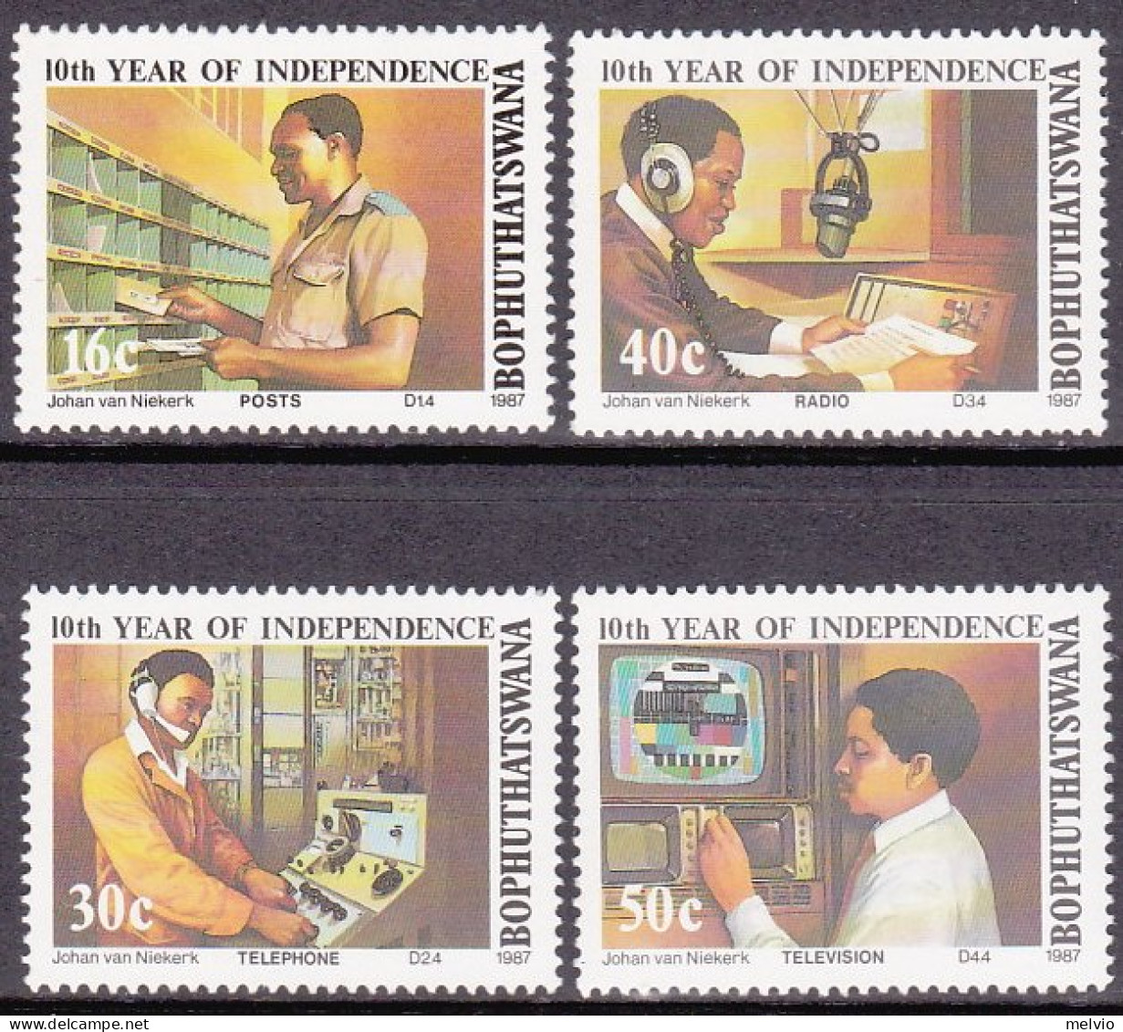 1987-Bophuthatswana (MNH=**) S.4v."Tenth Anniv.of Independence" - Bophuthatswana