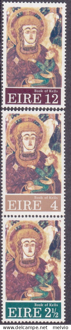 1972-Irlanda (MNH=**) S.3v."Natale,madonna Con Bambino Illustrazione Dal Libro D - Sonstige & Ohne Zuordnung