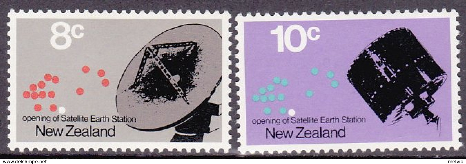 1971-Nuova Zelanda (MNH=**) S.2v."Opening Of Satellite Earth Station" - Otros & Sin Clasificación